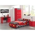 Birou Deluxe Race Cars Desk Monza  rosu- Premium Ultra High Gloss Quality